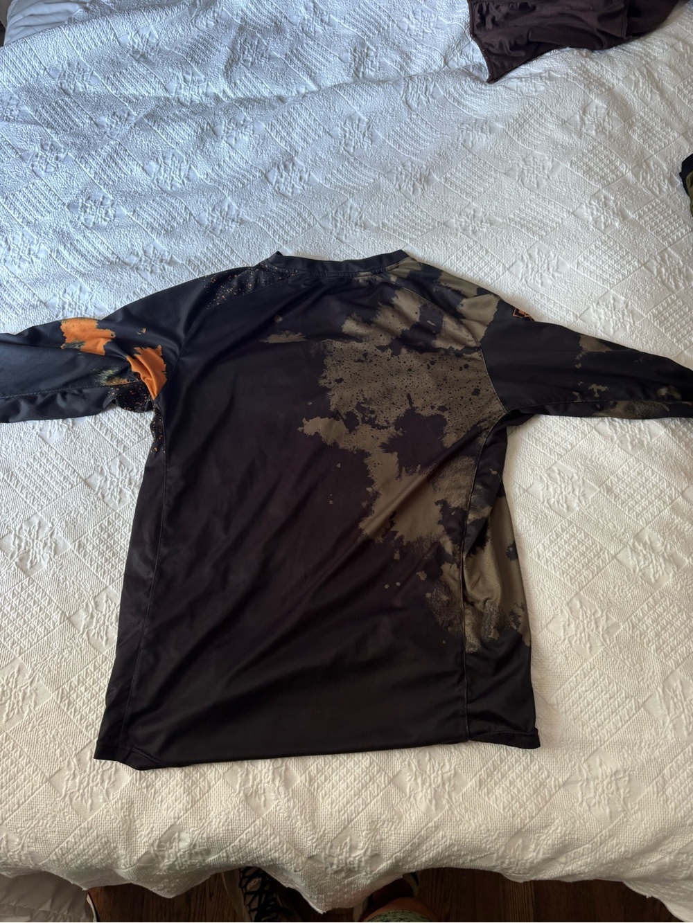 Dakine Black & Olive MTB Jersey with Orange Logo Accents - Picture 2 of 2